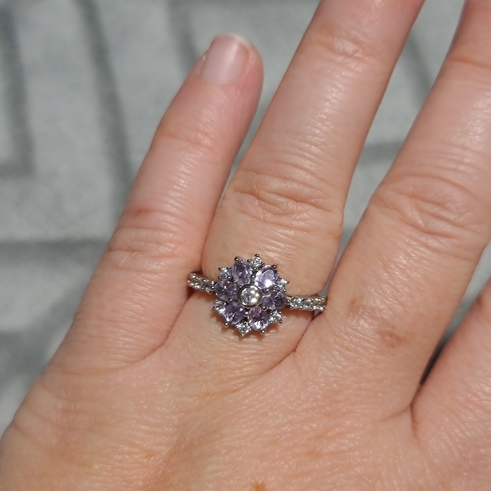 Light Amethyst Ring Bomb Ring Size 9